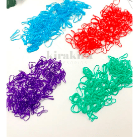 Liga Elastico Para Trenza Colores 12 Bolsas