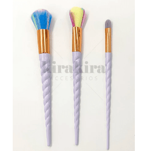 Set 3 Brocha Sirena Morado Pastel