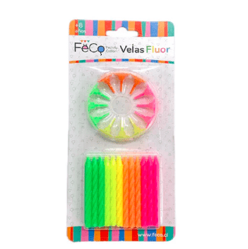 Vela Neon 24 Piezas 1 Unidad